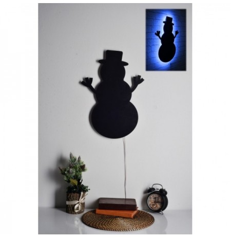 Dekor muri LED Snowman 2 - Blue Blue