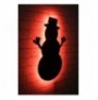 Dekor muri LED Snowman 2 - Red Red