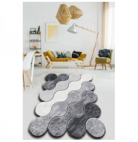 Tapet (80 x 150) Conceptum Hypnose Circle - Grey Dark Grey Grey White