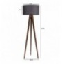 Ndricues Pedan Opviq Tripod Ceviz Lambader Silindir Koyu Gri Abajurlu,Walnut Grey