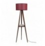 Ndricues Pedan Opviq Sehbal? Tripod Ceviz Lambader Silindir Has?r Bordo Abajurlu,Walnut Claret Red