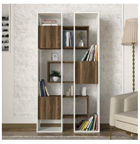 Raft Librash Kalune Design Leonda - White, Walnut White Walnut