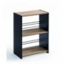 Raft Librash Kalune Design Black Small Bookcase Multicolor