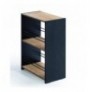 Raft Librash Kalune Design Black Small Bookcase Multicolor