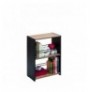 Raft Librash Kalune Design Black Small Bookcase Multicolor