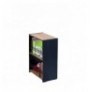 Raft Librash Kalune Design Black Small Bookcase Multicolor