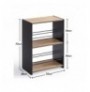 Raft Librash Kalune Design Black Small Bookcase Multicolor