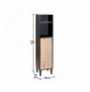 Raft Librash Kalune Design Black Bookcase Multicolor