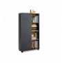 Raft Librash Kalune Design Black Bookcase With Storage Multicolor