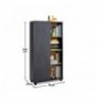 Raft Librash Kalune Design Black Bookcase With Storage Multicolor