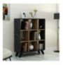 Raft Librash Kalune Design Cansu - Walnut, Black, Marble v2 Black Marble Walnut