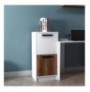 Raft multifunksional Kalune Design Newra - Light Walnut, White Light Walnut White