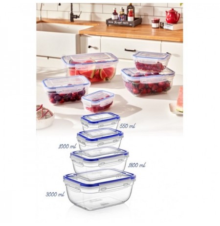 Set kuti organizuese ( 4 Pc ) Hermia 30145 Transparent