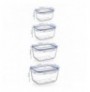 Set kuti organizuese ( 4 Pc ) Hermia 30148 Transparent