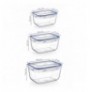 Set kuti organizuese ( 3 Pc ) Hermia 30147 Transparent