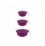 Set tasa ( 3 Pc ) Hermia YUVPUR03-124 Purple