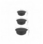 Set tasa ( 3 Pc ) Hermia YUVANT03-124 Anthracite