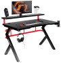 Huzaro Hero 5.0 computer desk Black, Red