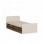 Krevat Tek Kalune Design Akser - Light Walnut, Beige