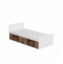 Krevat Tek Kalune Design Newra - Light Walnut, White