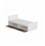 Krevat Tek Kalune Design Newra - Light Walnut, White