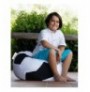 Bean Bag Football Kids Pouf - Black, White BlackWhite