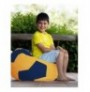 Bean Bag Football Kids Pouf - Yellow, Dark Blue