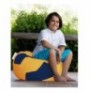 Bean Bag Football Kids Pouf - Yellow, Dark Blue