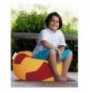 Bean Bag Football Kids Pouf - Yellow, Red