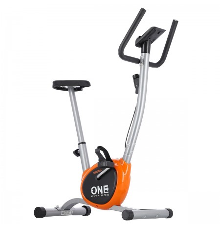 One Fitness mechanical bike RW3011 silver and orange