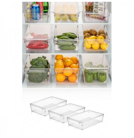 Set Organizues Frigoriferi (3 Pc ) Hermia 729 Transparent