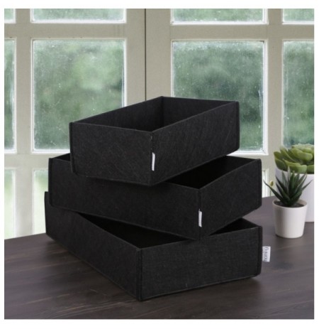 Set kuti organizues ( 3 Pc ) Mioli Decor HMY - 6272 Black