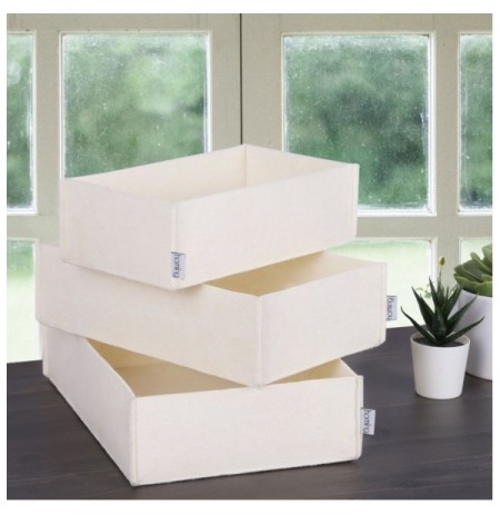 Set kuti organizues ( 3 Pc ) Mioli Decor HMY - 6271 Cream