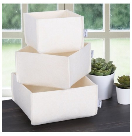 Set kuti organizues ( 3 Pc ) Mioli Decor HMY - 6268 Cream