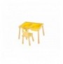 Set Tavoline per femije Kalune Design Table and Chair - Yellow Yellow