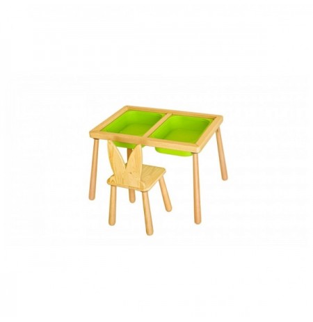Set Tavoline per femije Kalune Design Table and Chair - Green Green