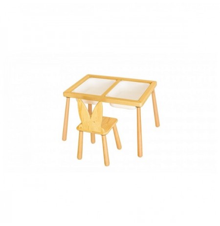 Set Tavoline per femije Kalune Design Table and Chair - White White