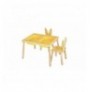 Set Tavoline per femije Kalune Design Table and 2 Chairs - Yellow Yellow