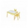 Set Tavoline per femije Kalune Design Table and 2 Chairs - Yellow Yellow