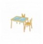 Set Tavoline per femije Kalune Design Table and 2 Chairs - Blue Blue