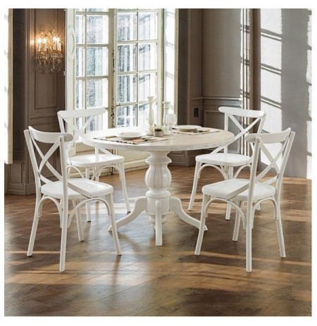 Set ( 5 Pc ) Tavoline ngrenie + karrige Kalune Design Albero18 White Oak