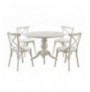 Set ( 5 Pc ) Tavoline ngrenie + karrige Kalune Design Albero18 White Oak