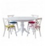 Set ( 5 Pc ) Tavoline ngrenie + karrige Kalune Design Albero25 White
