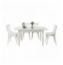 Set 5 Pc Tavoline ngrenie me hapje + Karrige Kalune Design Albero27 White