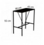 Set ( 5 Pc ) Tavoline + karrige te larta Atelier del Sofa Nordic - Fume Fume Walnut Black