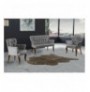 Set ( 3 Pc ) Divan + kolltuk Atelier del Sofa Paris Walnut Wooden - Grey Grey