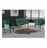 Set ( 3 Pc ) Divan + kolltuk Atelier del Sofa Paris Walnut Wooden - Sea Green Sea Green