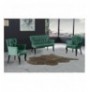 Set ( 3 Pc ) Divan + kolltuk Atelier del Sofa Paris Black Wooden - Sea Green Sea Green