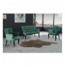 Set ( 3 Pc ) Divan + kolltuk Atelier del Sofa Paris Black Wooden - Sea Green Sea Green