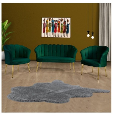 Set ( 3 Pc ) Divan + kolltuk Atelier del Sofa Daisy Gold Metal - Green Green